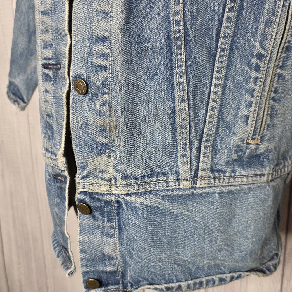 Vintage Levi's 932 Long Denim Chore Jacket Corduroy Collar USA - Picture 3 of 8